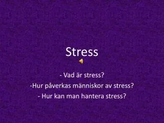 stress