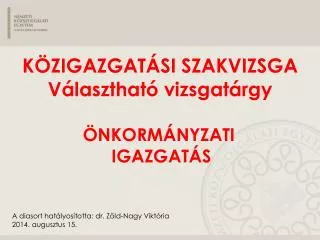 nkorm nyzati igazgat s