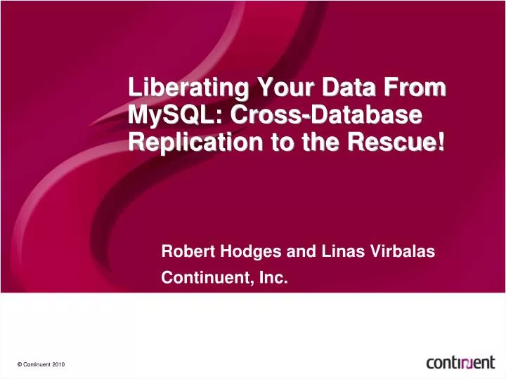 liberating your data from mysql cross database replication to the rescue