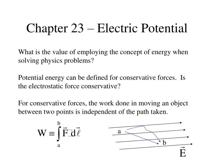 chapter 23 electric potential