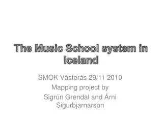 The Music School system in Iceland