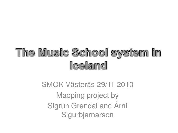 the music school system in iceland