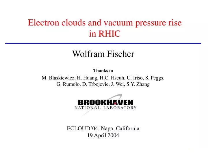 electron clouds and vacuum pressure rise in rhic