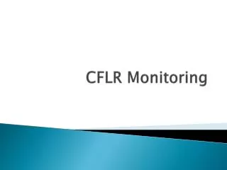 CFLR Monitoring