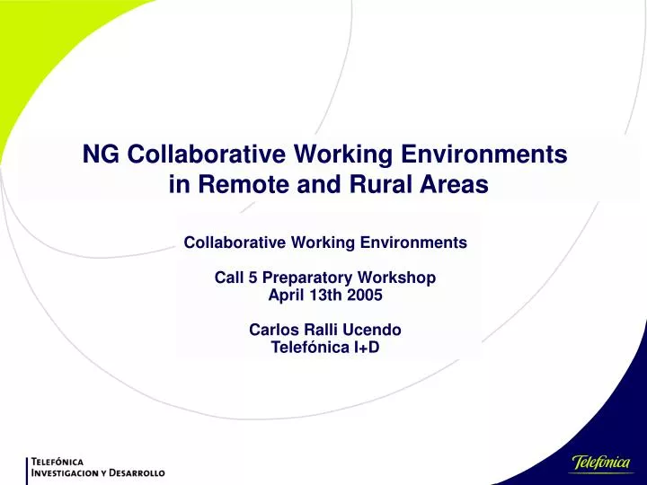 ng collaborative working environments in remote and rural areas