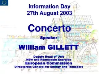 Information Day 27th August 2003 Concerto