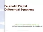 Parabolic Partial Differential Equations - slide 1