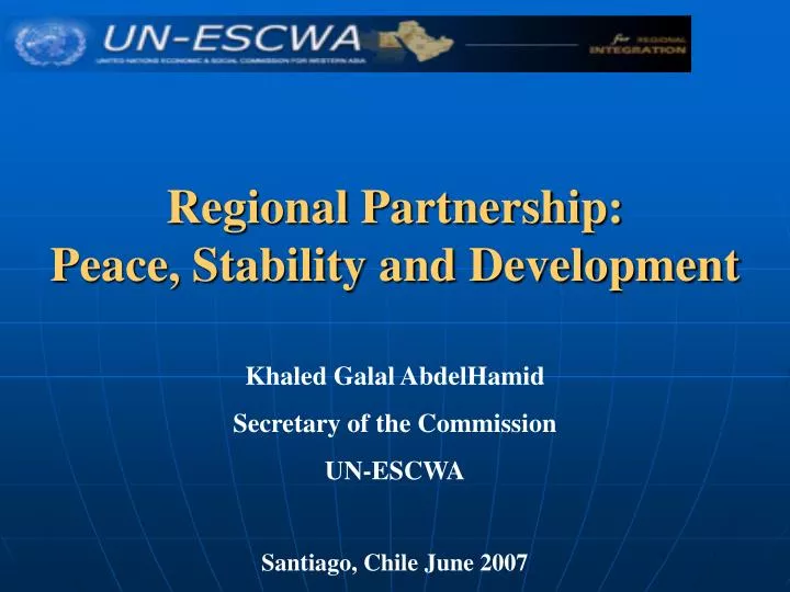 regional partnership peace stability and development