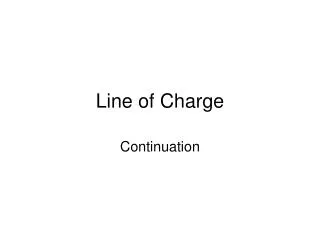 Line of Charge