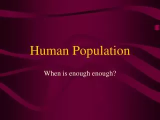 Human Population