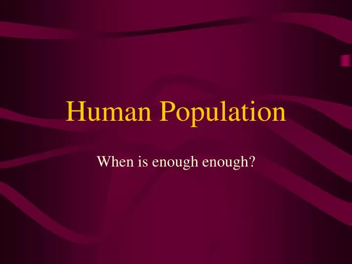 human population