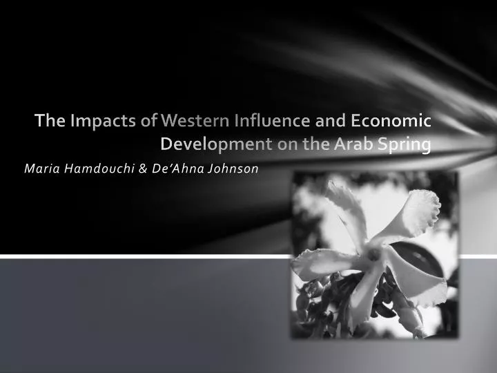the impacts of western influence and economic development on the arab spring