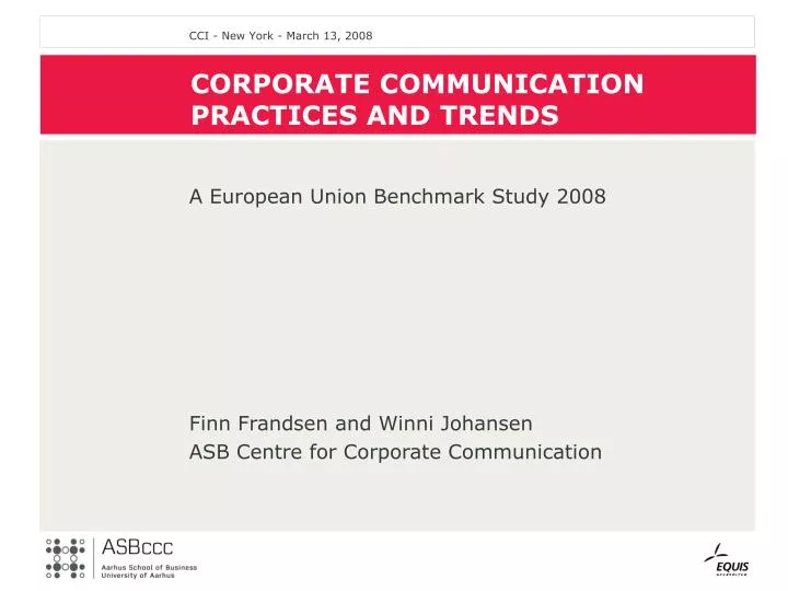 corporate communication practices and trends