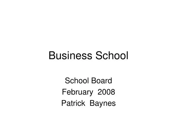 business school