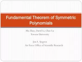 Fundamental Theorem of Symmetric Polynomials