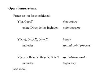 Operations/systems .