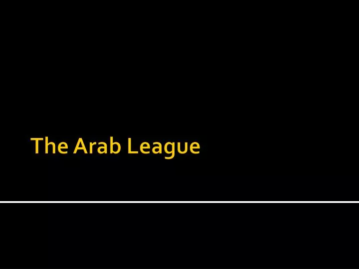 the arab league