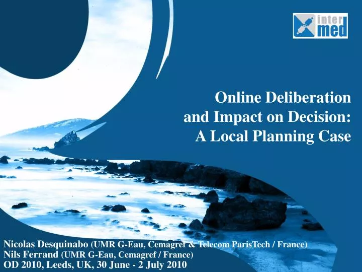 online deliberation and impact on decision a local planning case