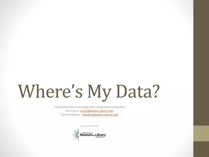 where s my data