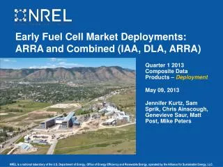 Early Fuel Cell Market Deployments: ARRA and Combined (IAA, DLA, ARRA)
