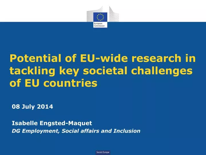 potential of eu wide research in tackling key societal challenges of eu countries