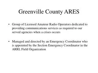 Greenville County ARES
