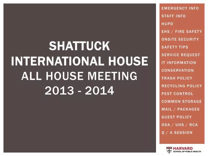 shattuck international house all house meeting 2013 2014