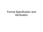 Formal Specification and Verification - slide 1