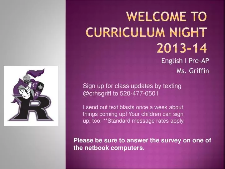 welcome to curriculum night 2013 14