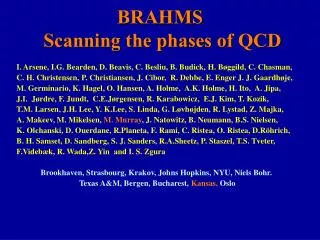 BRAHMS Scanning the phases of QCD