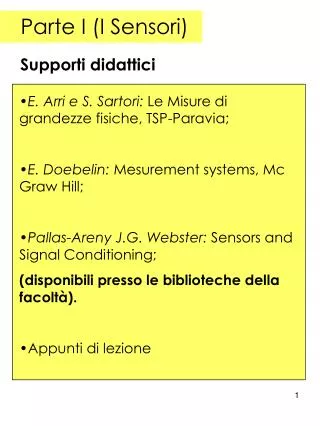 parte i i sensori