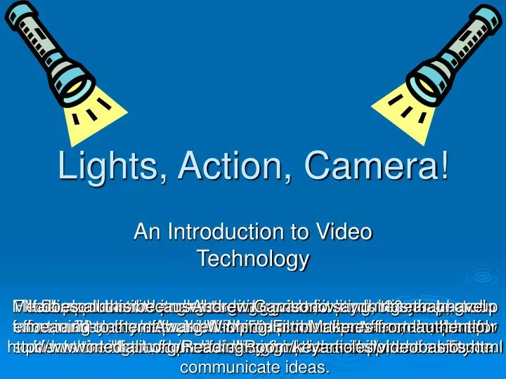 lights action camera