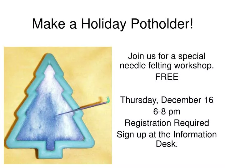 make a holiday potholder