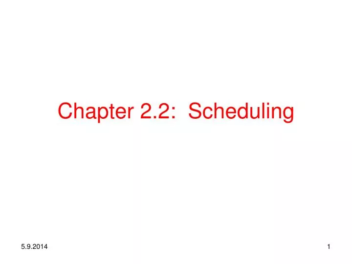 chapter 2 2 scheduling