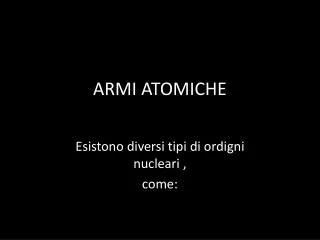 armi atomiche