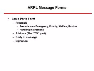 ARRL Message Forms