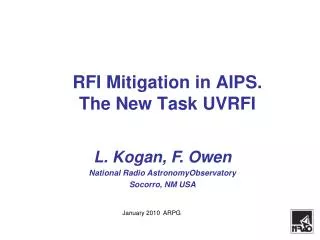 RFI Mitigation in AIPS. The New Task UVRFI