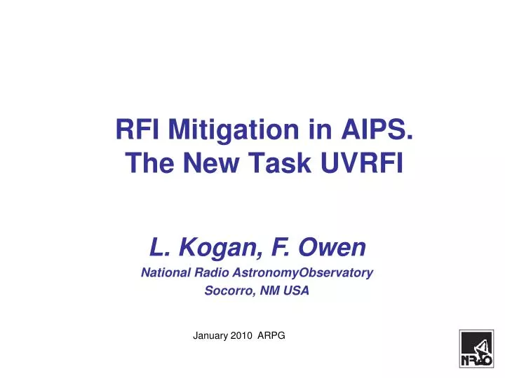 rfi mitigation in aips the new task uvrfi