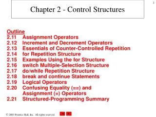 Chapter 2 - Control Structures