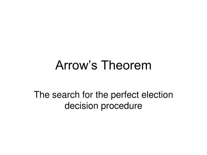 arrow s theorem