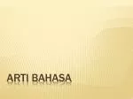 ARTI BAHASA - slide 1