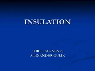 INSULATION