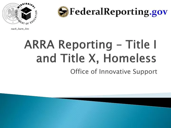 arra reporting title i and title x homeless