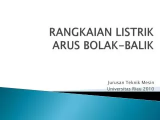 PPT - Rangkaian Arus Bolak-Balik PowerPoint Presentation, Free Download ...