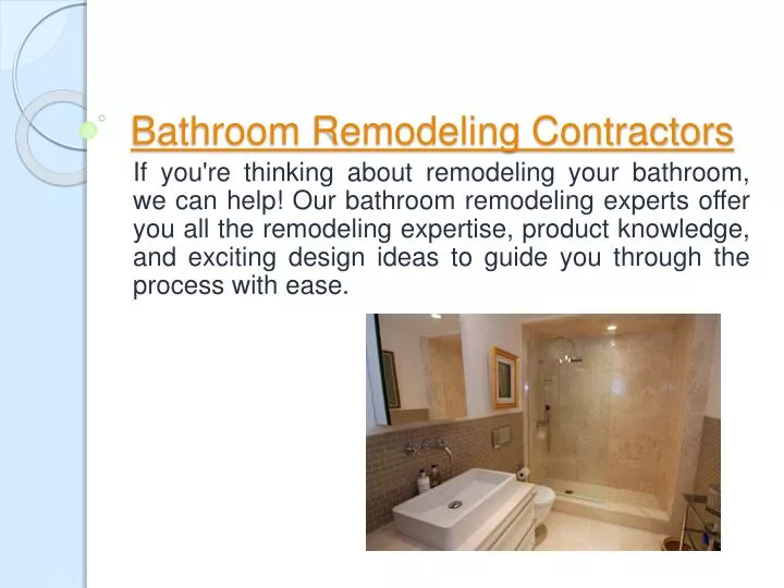 bathroom remodeling contractors