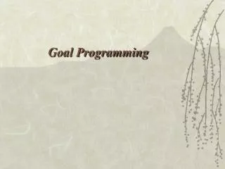 goal programming