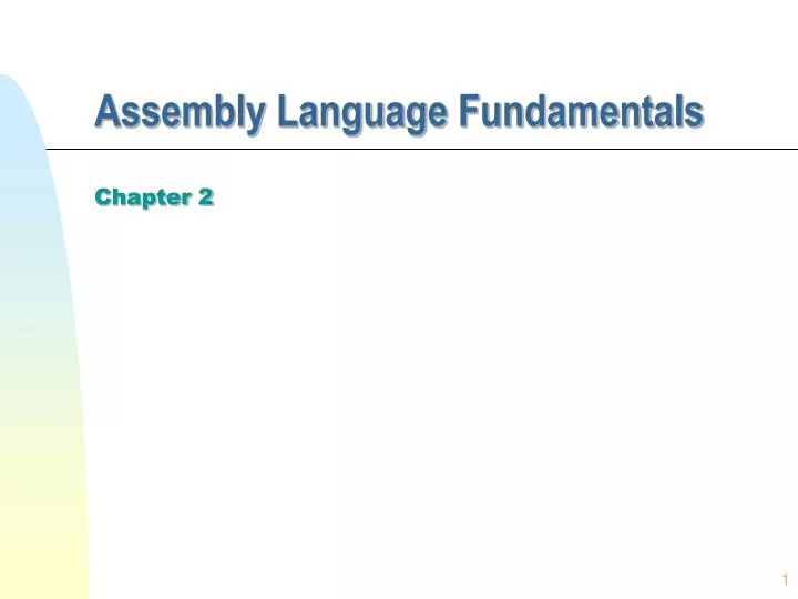 assembly language fundamentals