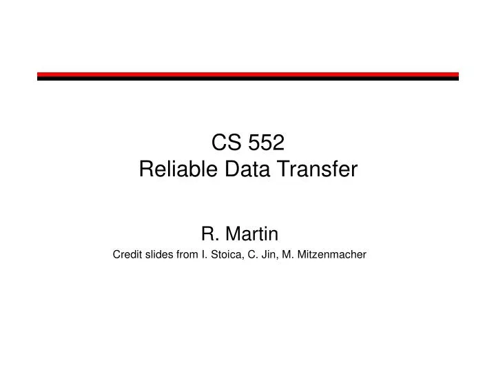 cs 552 reliable data transfer