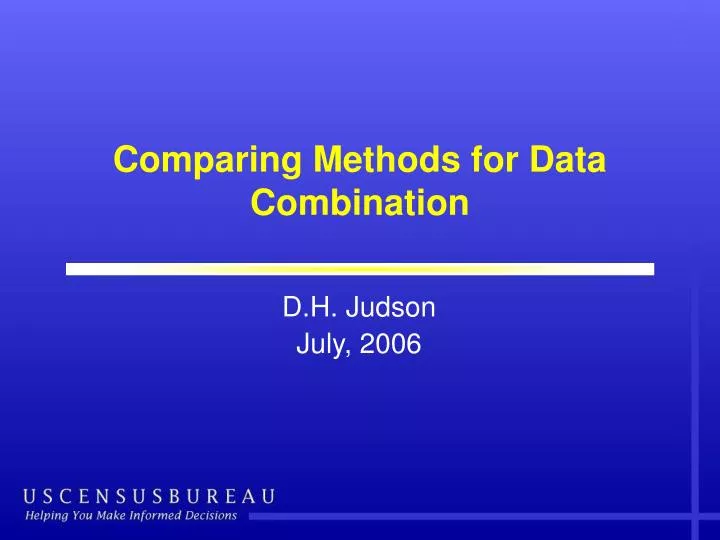 comparing methods for data combination