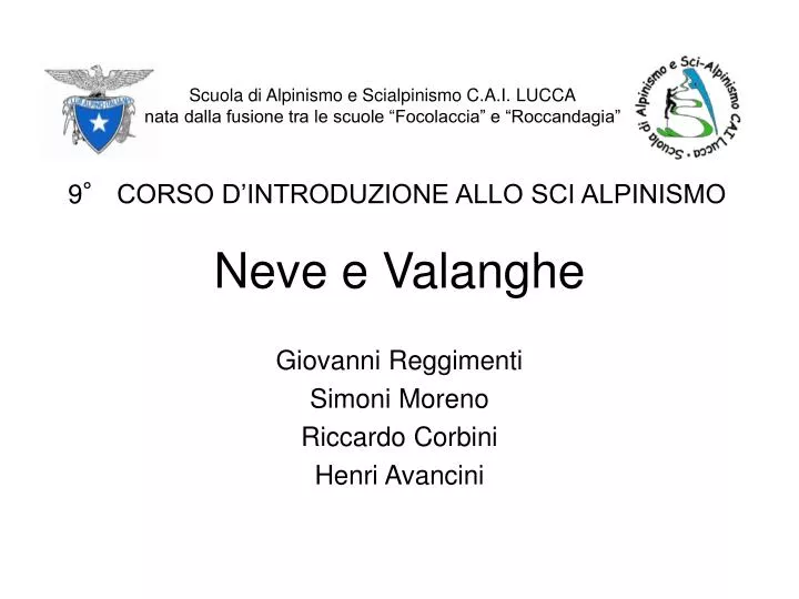 neve e valanghe